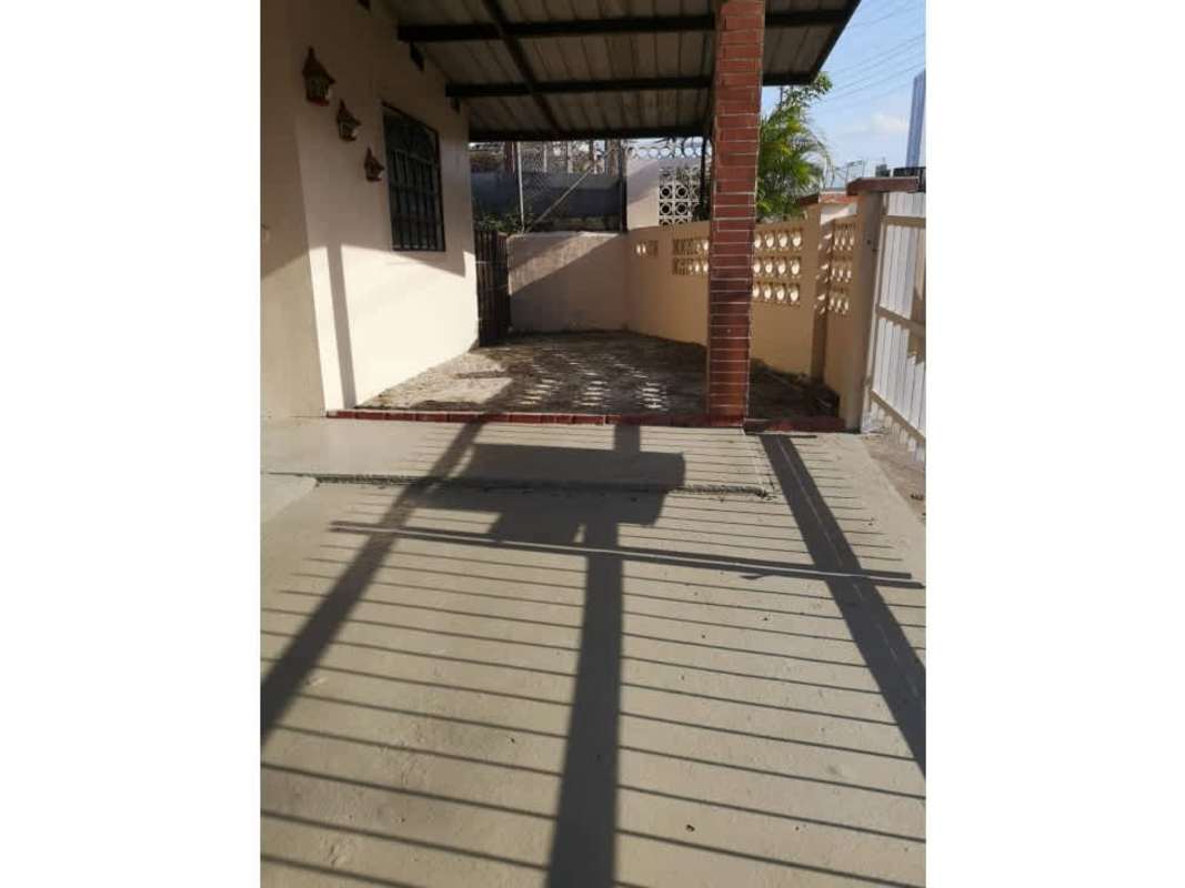 Covered corridor with laundry sink of Linda Vista mixed-use property Panama City