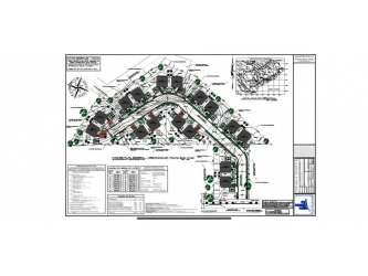 Conceptual site layout map with multiple houses on 9800m2 land in PH Costa Esmeralda San Carlos Panama