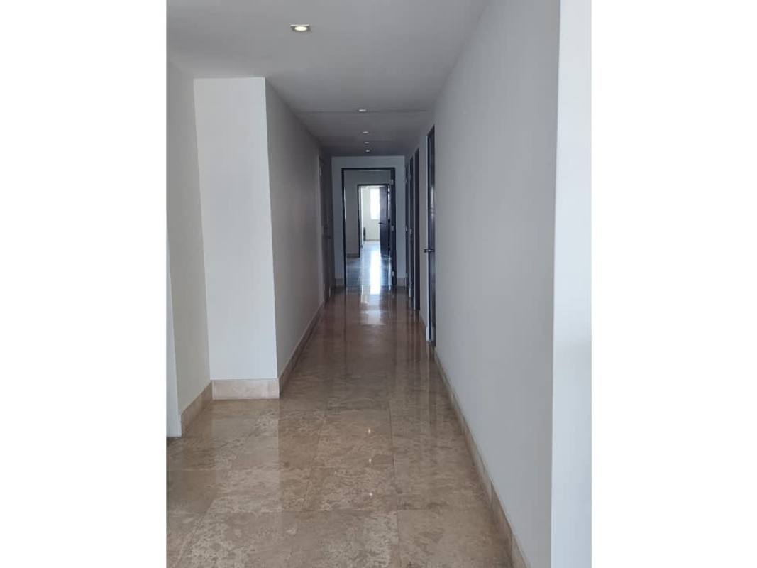 Contemporary bathroom with dual sinks, granite countertop and modern fixtures at PH Terrazas del Pacífico Panama