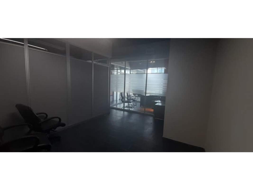 Glass enclosed modern commercial office interior Global Bank Tower Panama