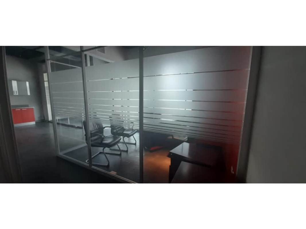 Executive private office with frosted glass walls in PH Global Bank Tower Panama