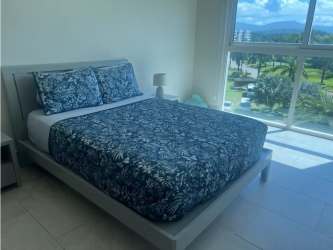 Sunny bedroom in beachfront condo with marine view Playa Escondida Panama