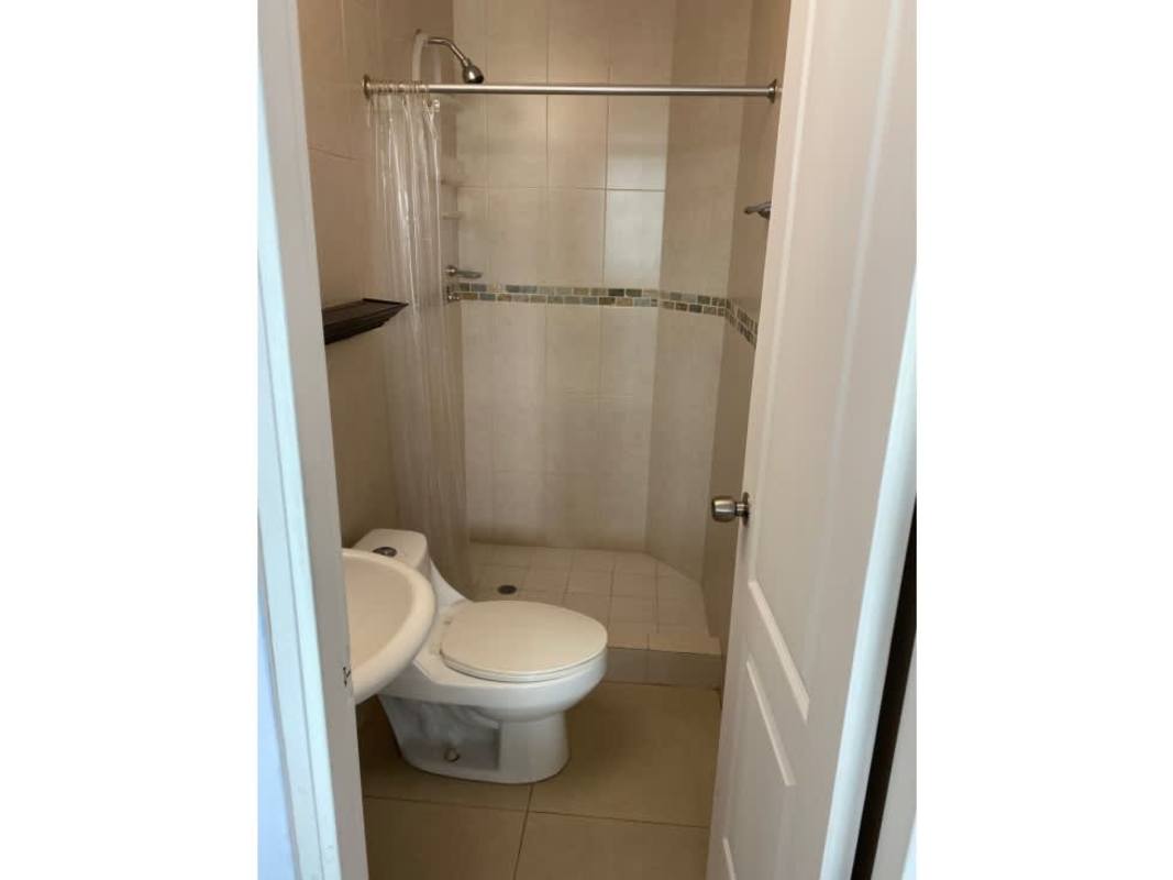 Second bathroom with walk-in shower tile design PH Green Point Panama City