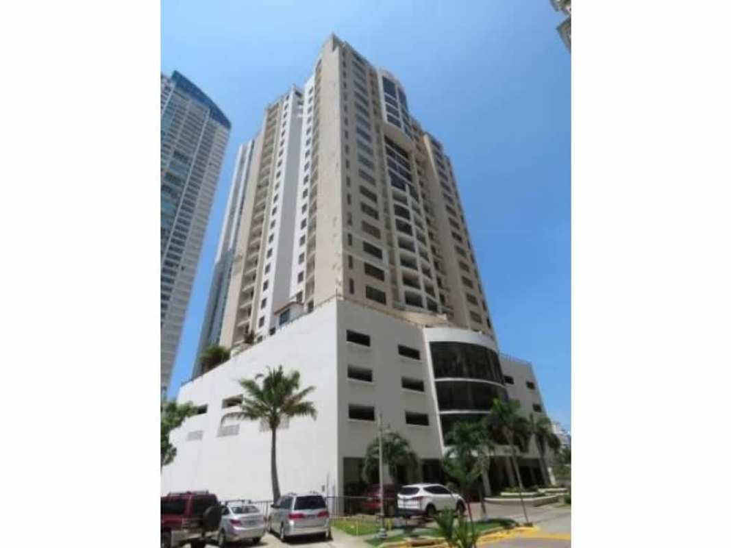 Outdoor social area with swimming pool surrounded by lounge chairs PH Courtyard View Punta Pacifica Panama City