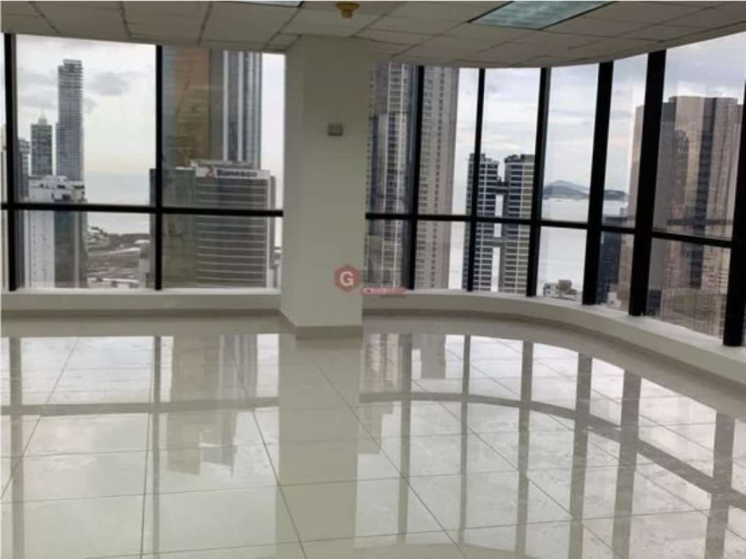 Professional commercial office with modern finish and large windows in Obarrio Panama City