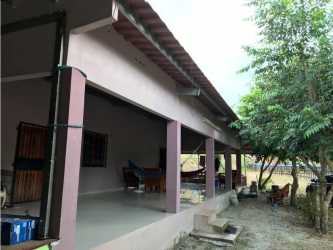 Dense greenery and trees on hilly rural land near Donoso in Panama