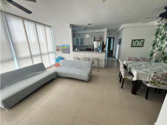 Bedroom with queen bed, AC, ocean view window at PH Patricia Italia Playa Corona