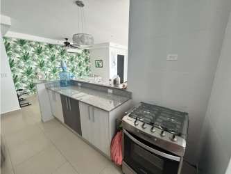 Updated bathroom with glass shower granite counter at PH Patricia Italia Panama