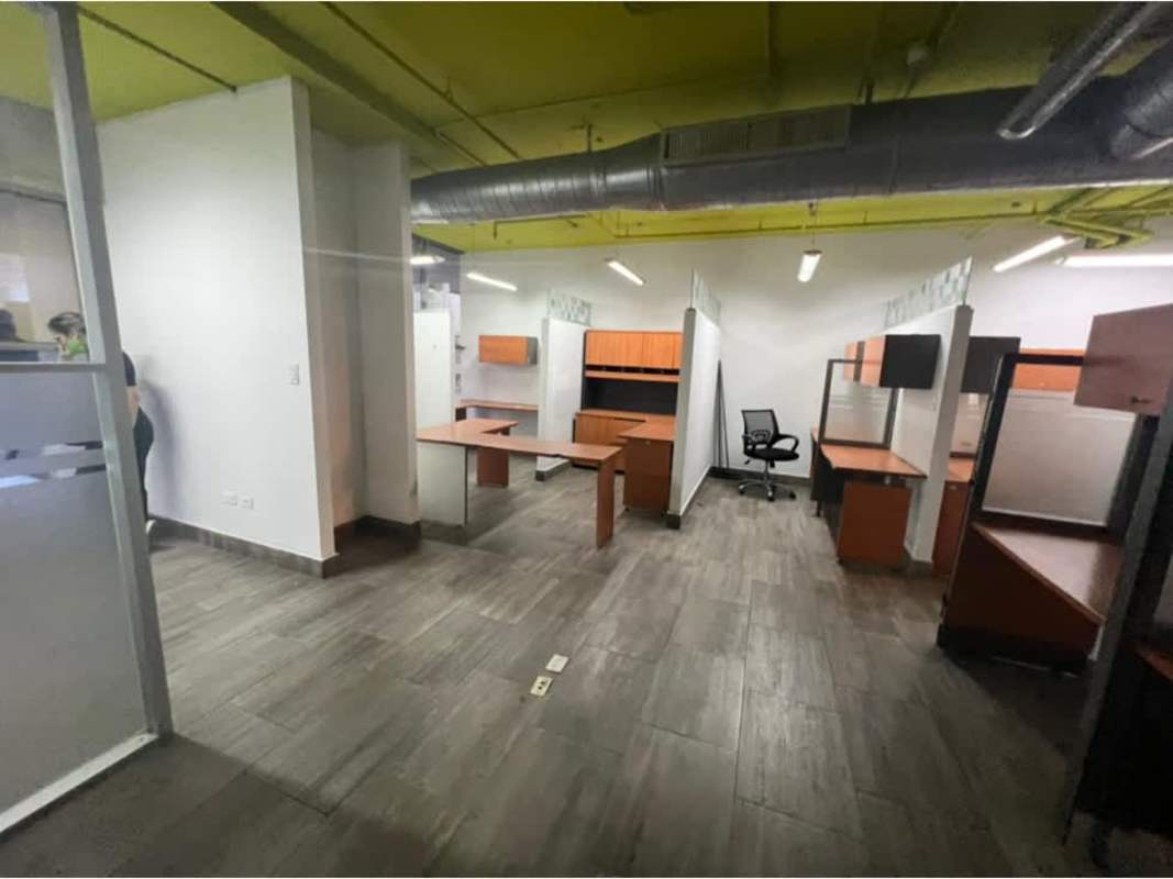 Reception desk area within office for lease PH Twist Tower Obarrio