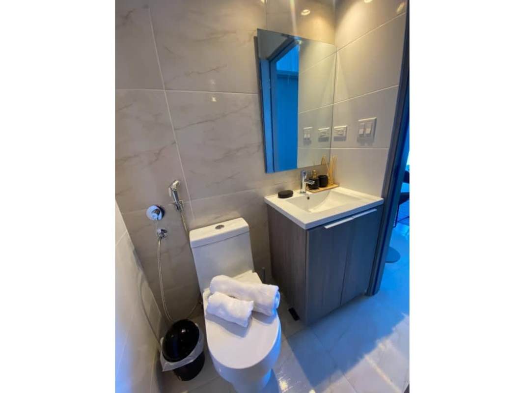 Modern bathroom ceramic tile shower PH The Sands Panama City