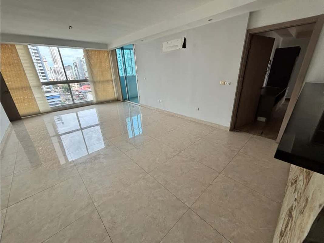 Spacious living room with large windows tile flooring balcony access PH Harmony Tower Panama