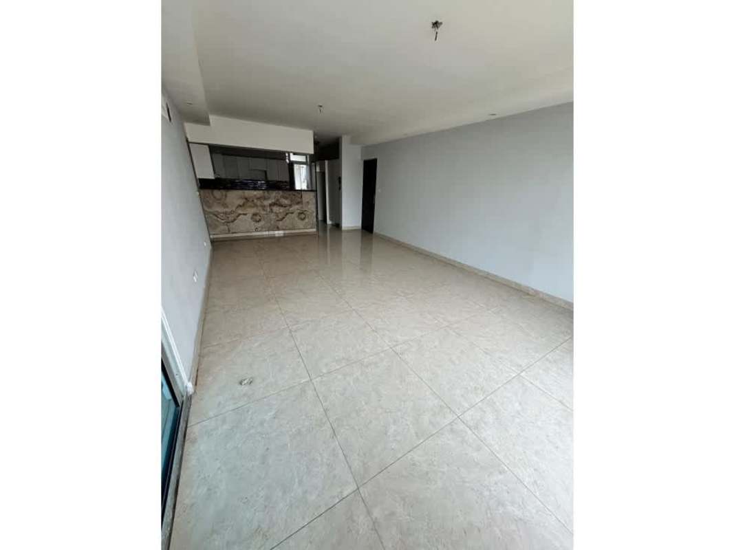 Bright living space with marble breakfast bar and tiled floors in Harmony Tower Panama City