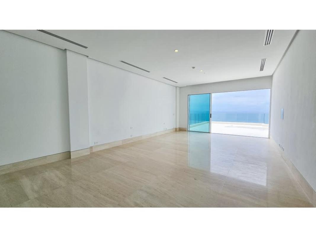 Premium marble bathroom with glass shower PH Ocean Pearl penthouse Panama City