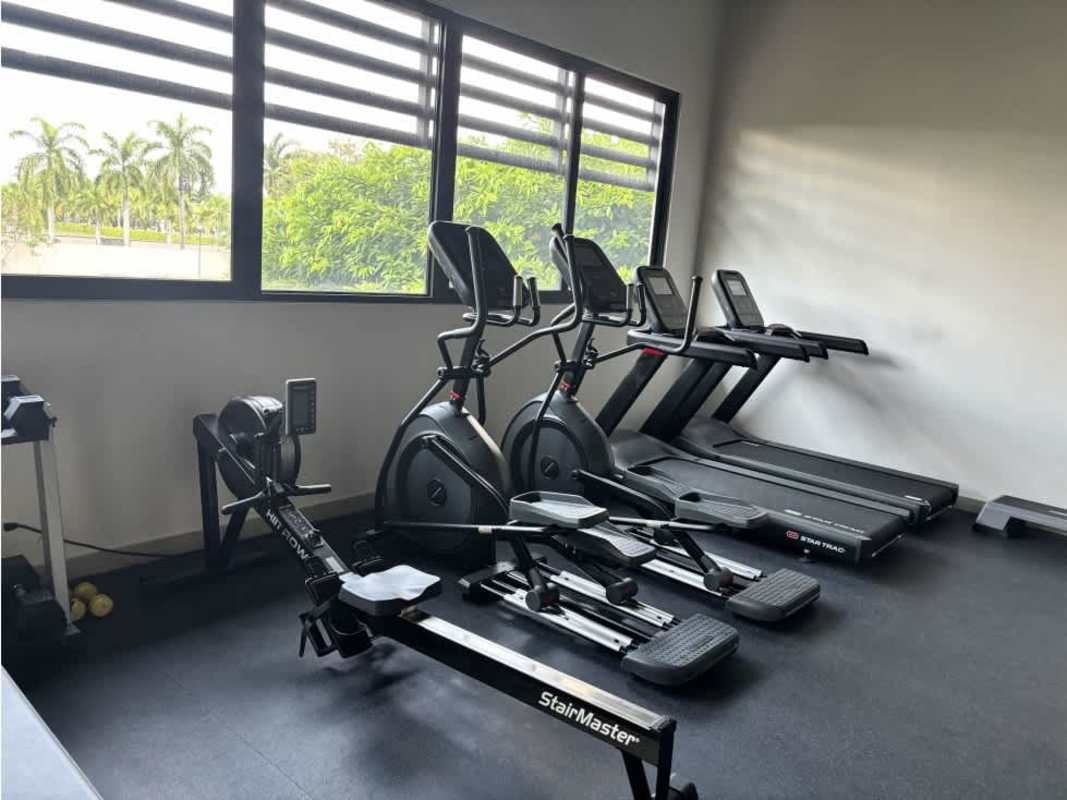 Modern bathroom with glass shower, quality fixtures at Casa Bianca Costa del Este Panama