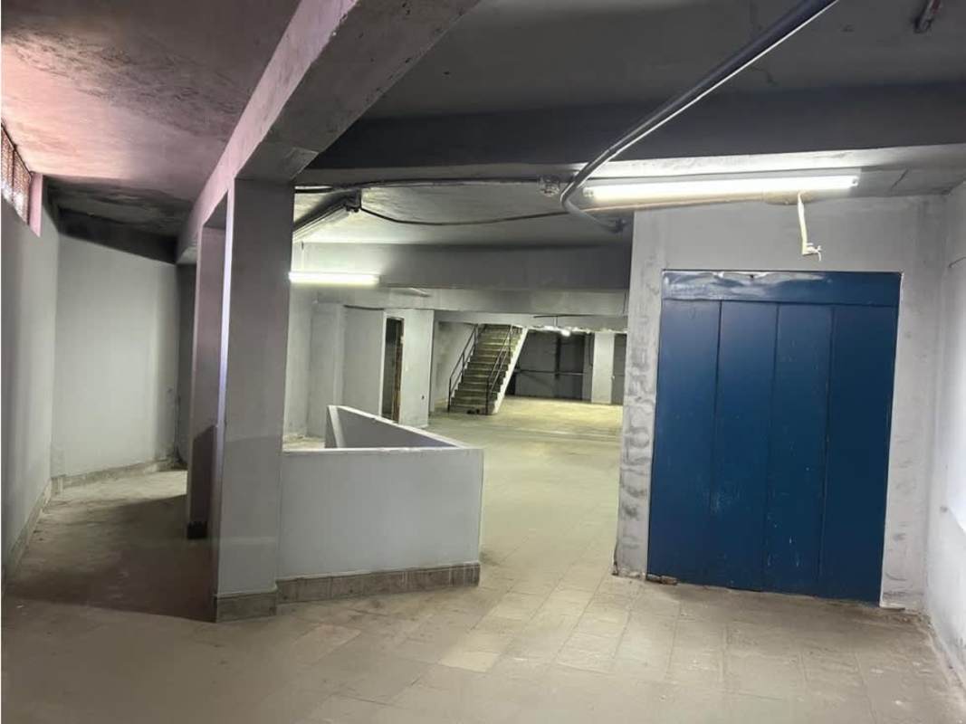 Service freight elevator doors in industrial warehouse basement Calidonia Panama