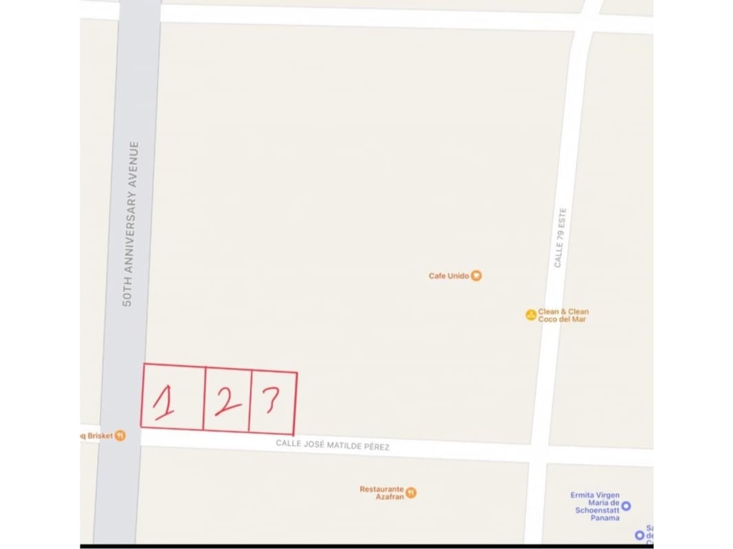 Urban intersection with commercial and residential towers Via Israel corner San Francisco Panama