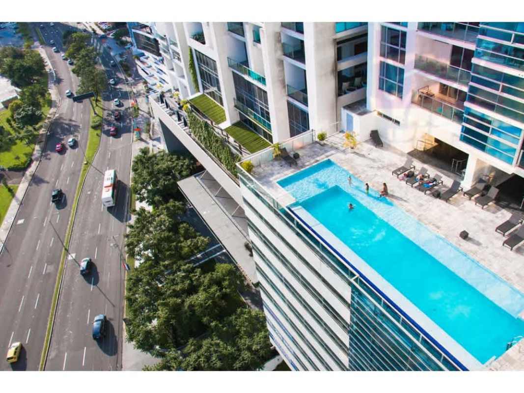 Master bedroom with panoramic sea view, large windows PH Waters on the Bay Panama