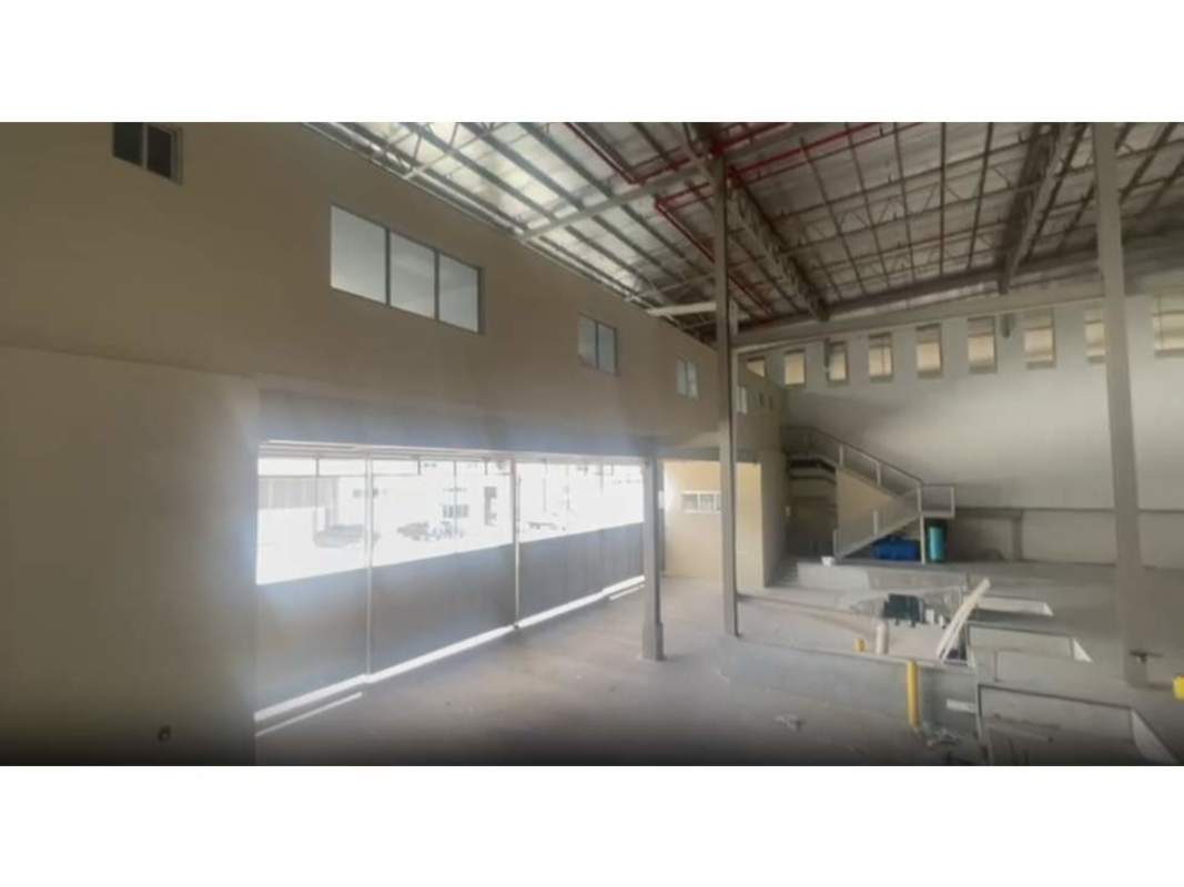 Interior industrial warehouse with lighting and support beams Panama Tocumen