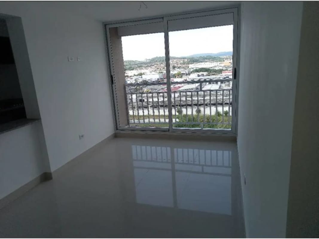 Bright living room with large windows and balcony PH Los Pueblos Tower 7 Juan Díaz Panama