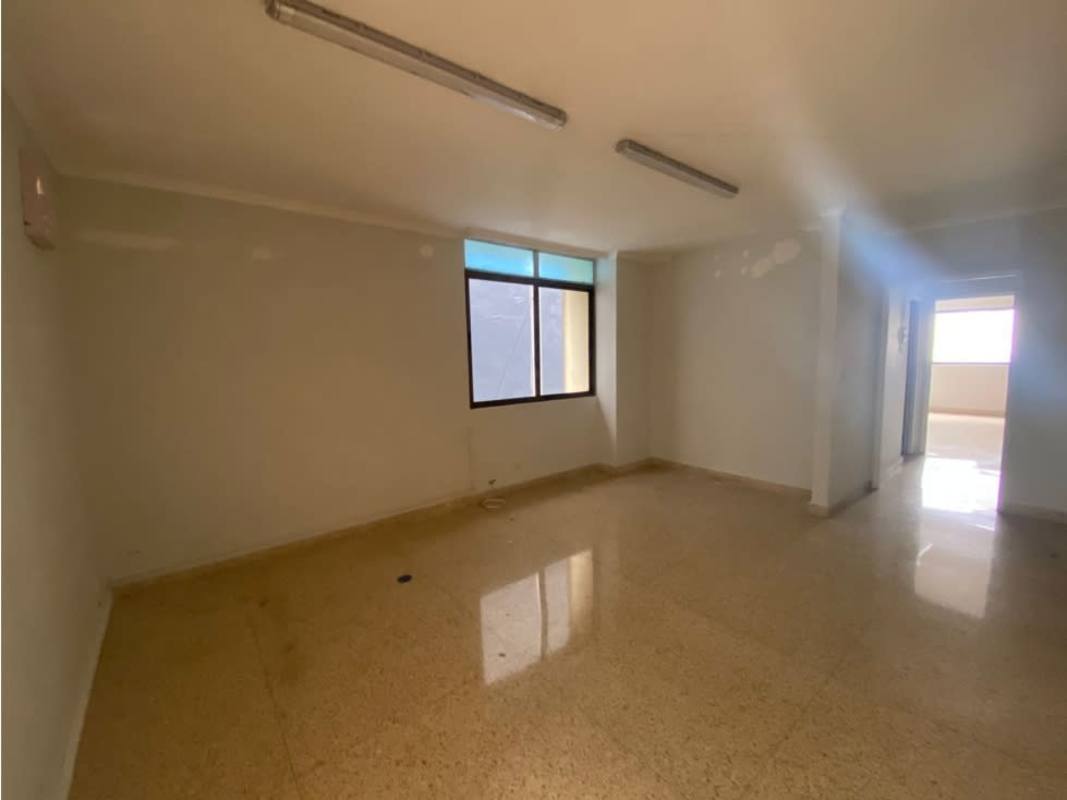 Clean tiled restroom inside office rental in Panama City El Cangrejo area