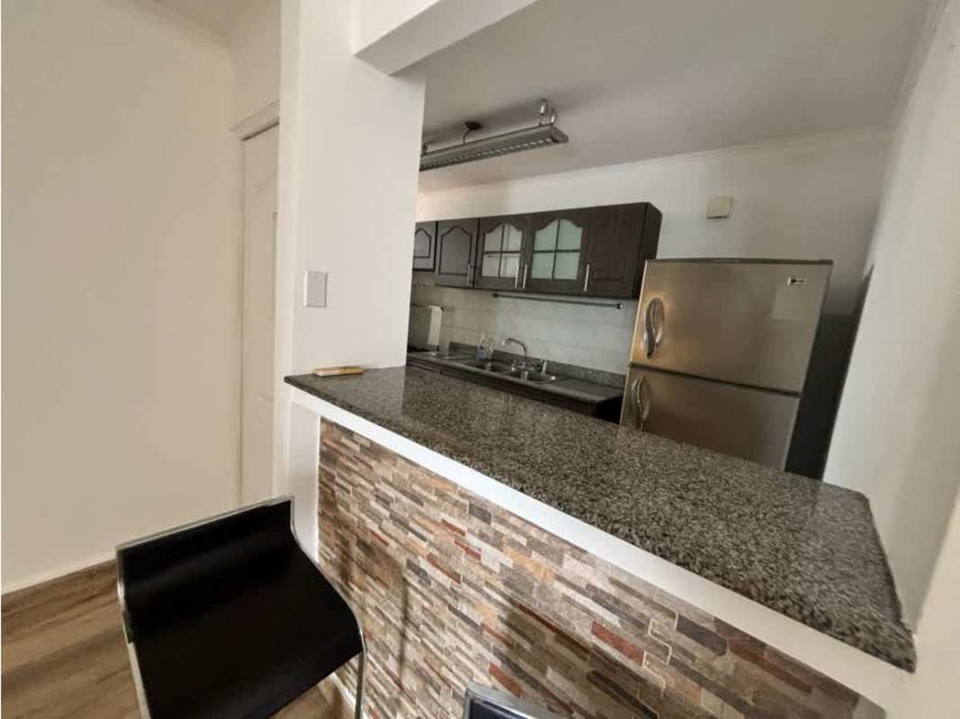 Modern kitchen with granite countertops and appliances at PH Paradise Towers in Hato Pintado, Panama City