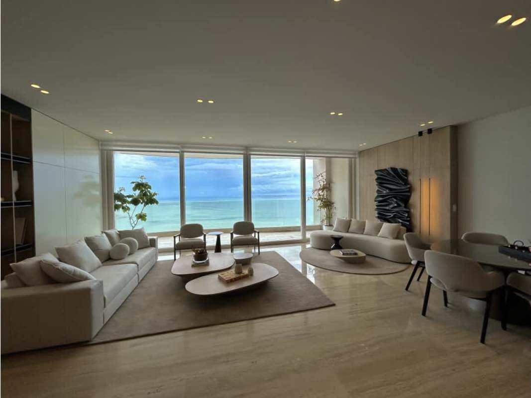 Master bedroom ocean view luxury apartment PH The Towers Punta Paitilla furnished sale