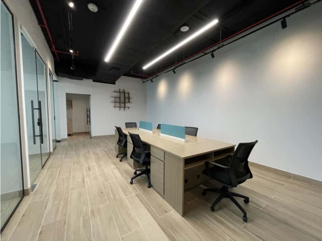 Private minimalist office with city view Tower Financial Center Panama City