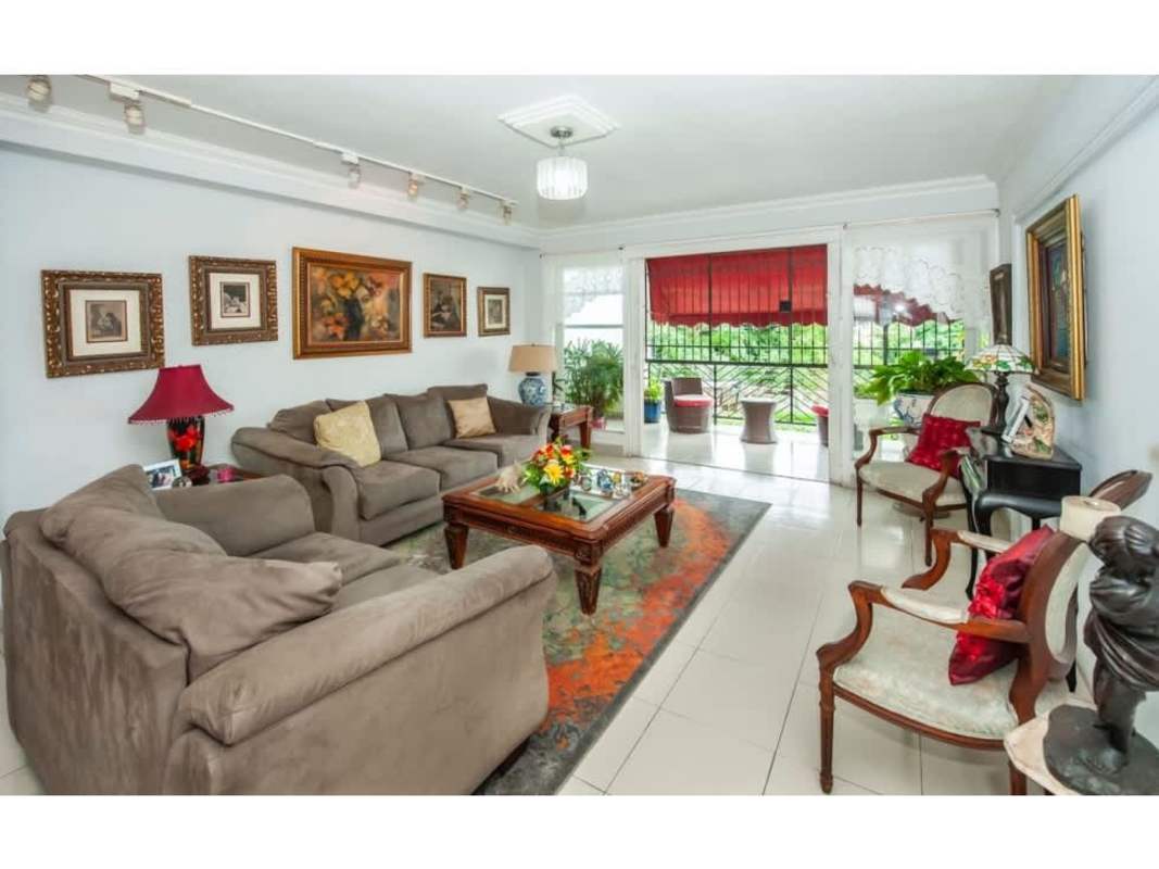 Dining and living room open space with large windows PH Majurova Panama City