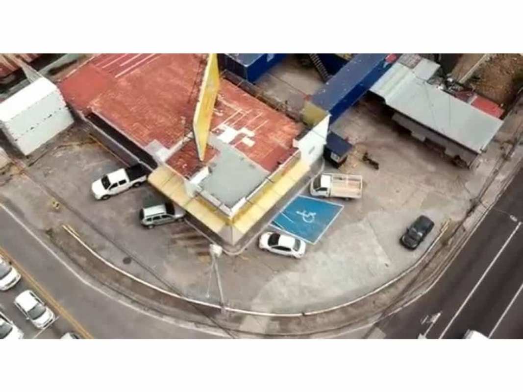 Driveway entrance with fencing leading into the commercial lot on Via España Bella Vista Panama