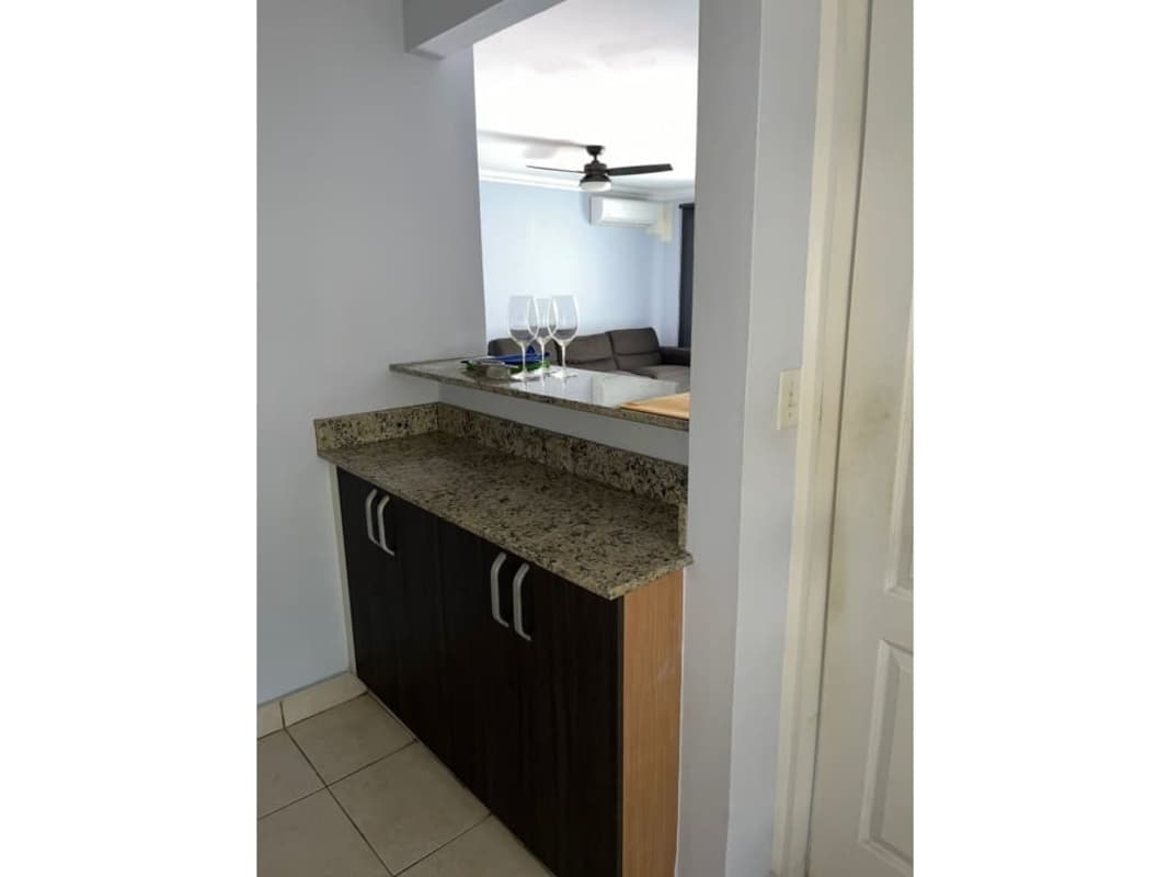 Bedroom with split AC unit and closet PH Paradise Towers Hato Pintado Panama