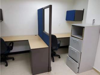 Open coworking area with cubicle dividers PH Milano Office Panama
