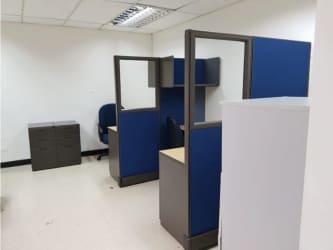 Partitioned cubicles shared office configured at PH Milano Panama City