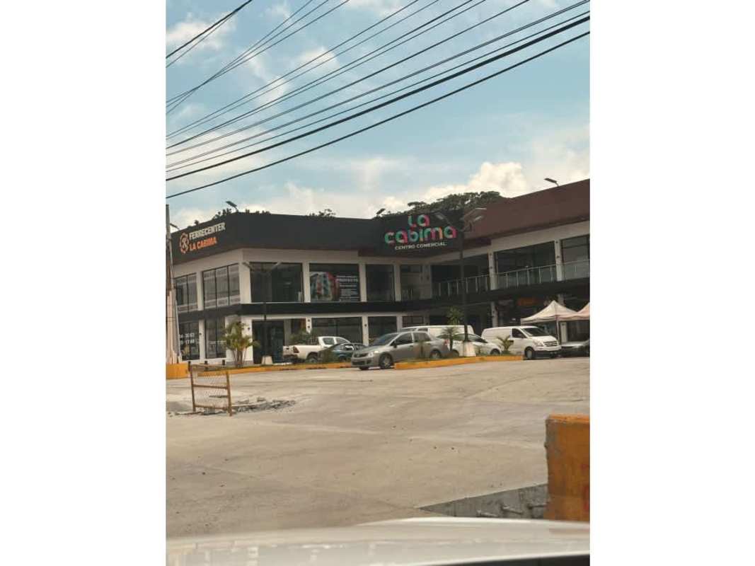 Two-story commercial shopping center Plaza La Cabima in Las Cumbres Panama