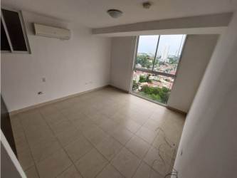 Living room unfurnished with large window, ceramic floors, PH Vista Marina La Pulida Panama
