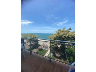 Master bedroom large window ocean view PH Miramar Farallón