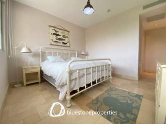 Gourmet kitchen with appliances and sleek finishes in luxury golf residence Buenaventura Panama