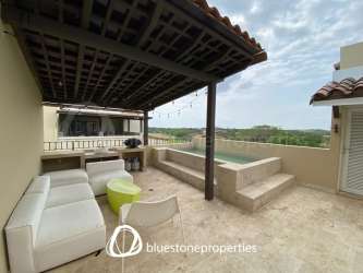 Spacious terrace with plunge pool overlooking golf course at Buenaventura Panama