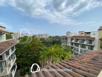 Panoramic golf course views from private terrace in Buenaventura luxury condo Panama