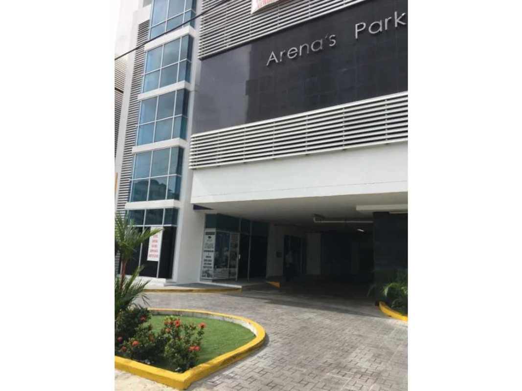 Modern mid-rise condominium exterior of PH Arenas Park Parque Lefevre