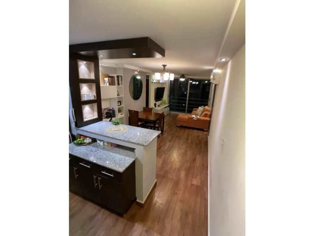 Open kitchen with granite counters and furnishings in PH Arenas Park Parque Lefevre Panama