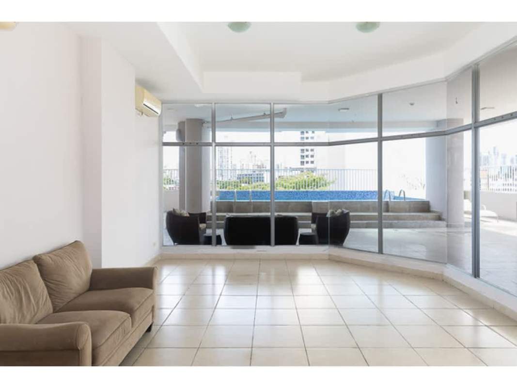 Modern living space access to outdoor terrace rooftop pool PH Fairmont Plaza Panama