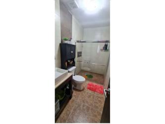 Modern bathroom with glass-enclosed shower and vanity Villa Brisas de Lajas