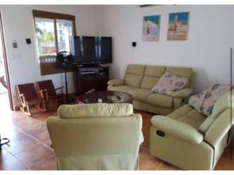 Bedroom with exposed beams, AC and twin beds Playa Blanca Rio Hato Panama