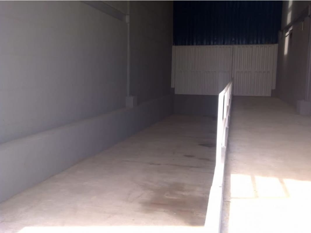 Interior view of warehouse's elevated loading dock and ramp Parque Industrial Las Americas Panama