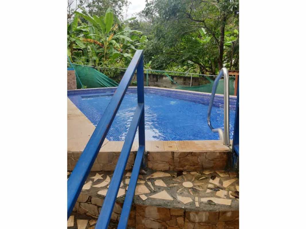 Covered terrace with barbecue and kitchen at Anton Beach House for sale Panama