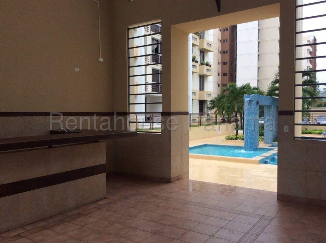 Children's playground and landscaped garden at Condado Country Club Panama