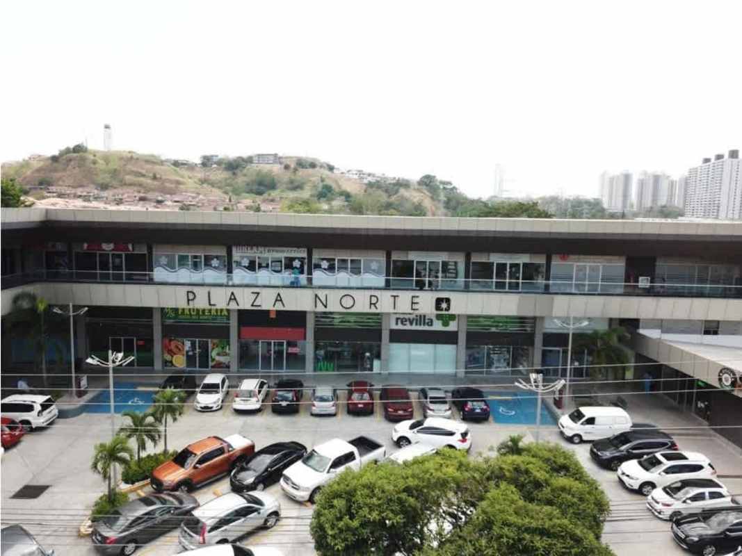 Modern two-story retail shopping plaza with corners spaces and parking area in Altos de Panamá