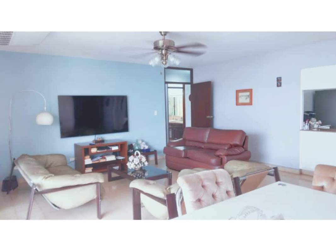 Bathroom with marble countertop, double vessel sinks, grey tiles in PH Elege Panama City