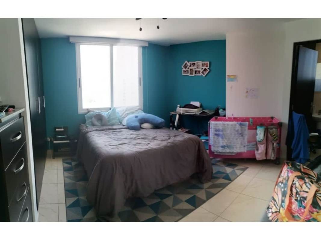 Private balcony with artificial grass and city skyline views at PH Valy Tower Carrasquilla Panama City