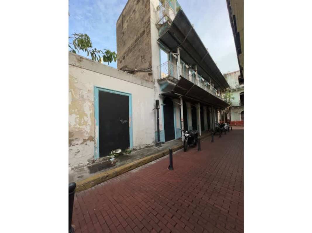 Empty unfinished colonial warehouse space inside Casa de los Arcos Casco Viejo Panama